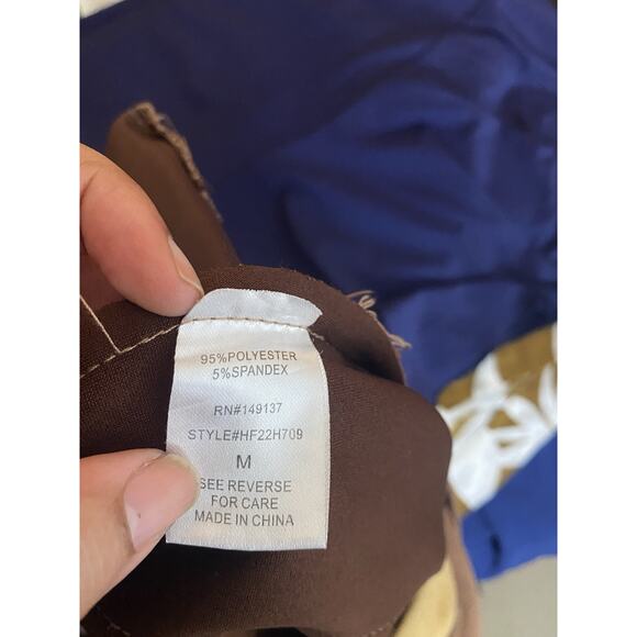 HYFVE PATCHWORK PANTS Womens Brown Tan Size Medium - Picture 7 of 7